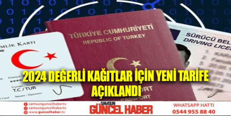 2024 Değerli Kağıtlar İçin Yeni Tarife Açıklandı