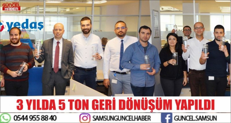 3 YILDA 5 TON GERİ DÖNÜŞÜM YAPILDI