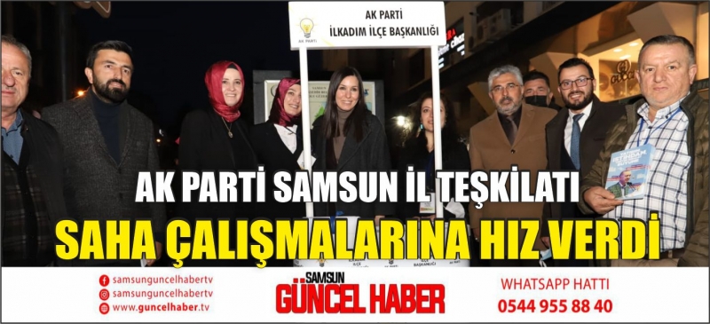 AK PARTİ SAMSUN İL TEŞKİLATI SAHA ÇALIŞMALARINA HIZ VERDİ