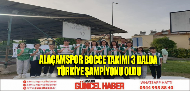 Alaçamspor Bocce Takımı 3 dalda Türkiye şampiyonu oldu