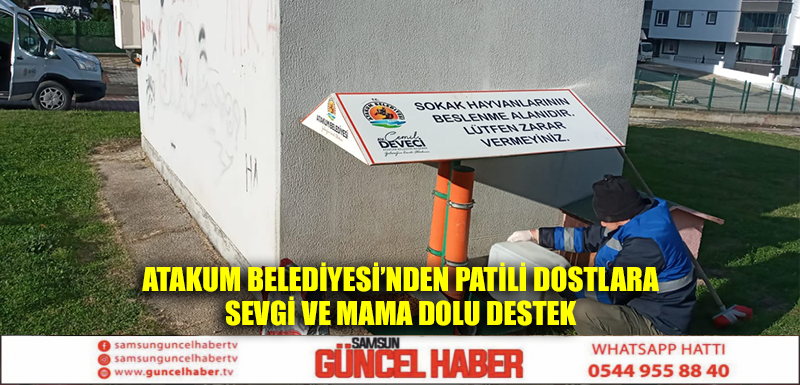 Atakum Belediyesi’nden patili dostlara sevgi ve mama dolu destek