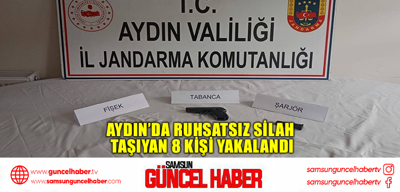 Aydın’da ruhsatsız silah taşıyan 8 kişi yakalandı