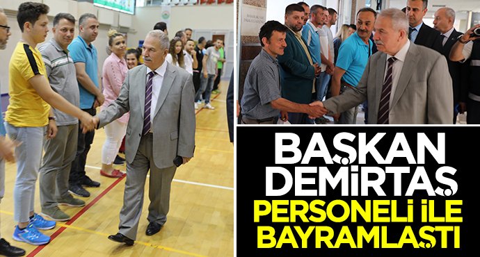 Başkan Necattin Demirtaş personeli ile bayramlaştı