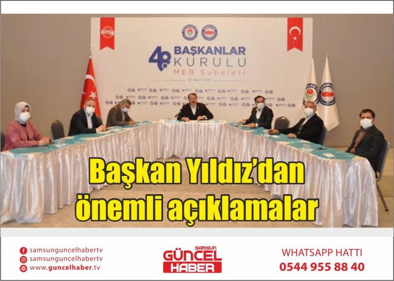 Başkan Yıldız’dan önemli açıklamalar 