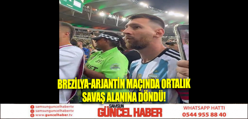 Brezilya-Arjantin maçında ortalık savaş alanına döndü! Taraftarlara yapılan sonrası Messi takımı sahadan çekti