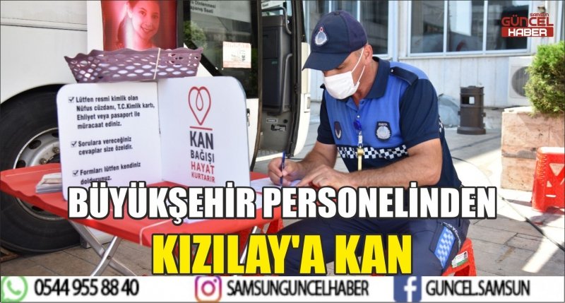 BÜYÜKŞEHİR PERSONELİNDEN KIZILAY'A KAN