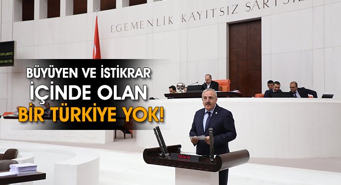 Büyüyen ve istikrar içinde olan bir Türkiye yok!