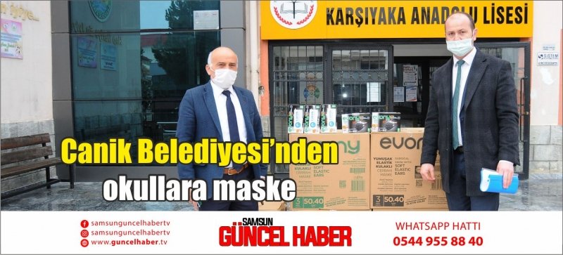 Canik Belediyesi’nden okullara maske