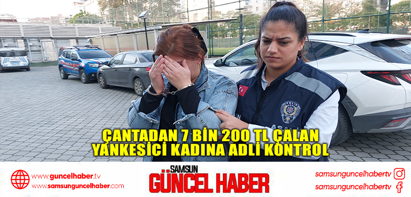 Çantadan 7 bin 200 TL çalan yankesici kadına adli kontrol