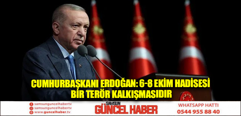 Cumhurbaşkanı Erdoğan: 6-8 Ekim hadisesi bir terör kalkışmasıdır