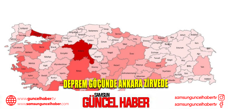 Deprem göçünde Ankara zirvede