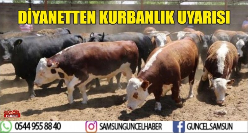 DİYANETTEN KURBANLIK UYARISI