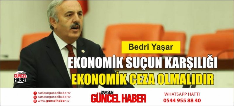 EKONOMİK SUÇUN KARŞILIĞI EKONOMİK CEZA OLMALIDIR