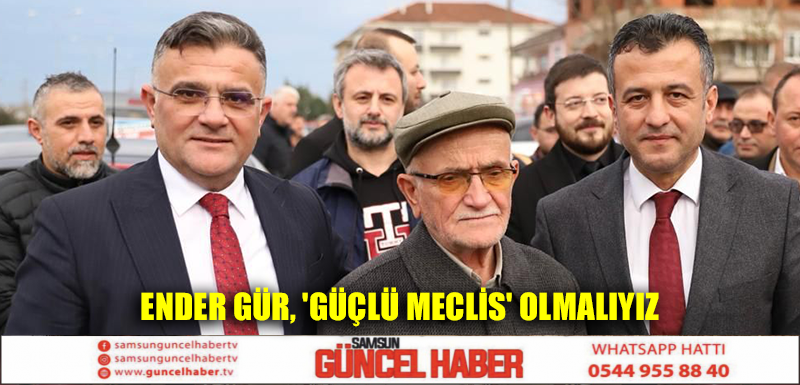 Ender Gür: 'Güçlü Meclis' olmalıyız'