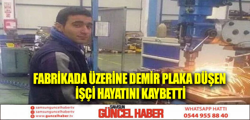 Fabrikada üzerine demir plaka düşen işçi hayatını kaybetti