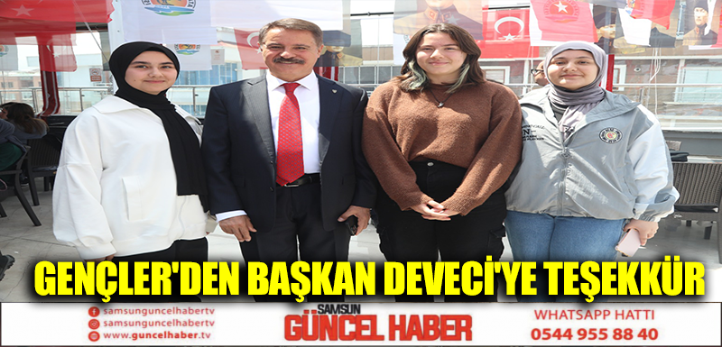 GENÇLER'DEN BAŞKAN DEVECİ'YE TEŞEKKÜR