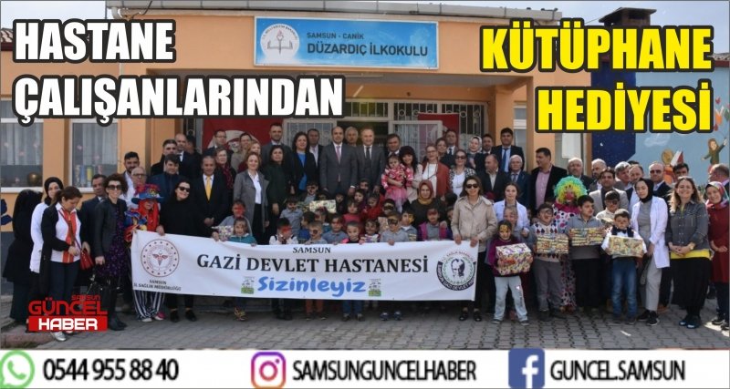 HASTANE ÇALIŞANLARINDAN KÜTÜPHANE HEDİYESİ