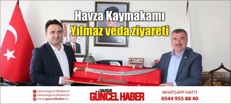 Havza Kaymakamı Yılmaz veda ziyareti