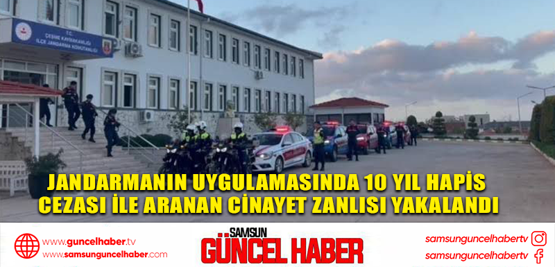 Jandarmanın uygulamasında 10 yıl hapis cezası ile aranan cinayet zanlısı yakalandı