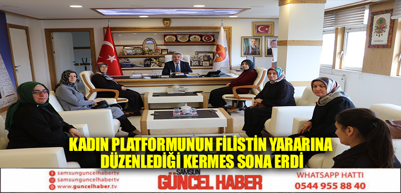 Kadın Platformunun Filistin yararına düzenlediği kermes sona erdi