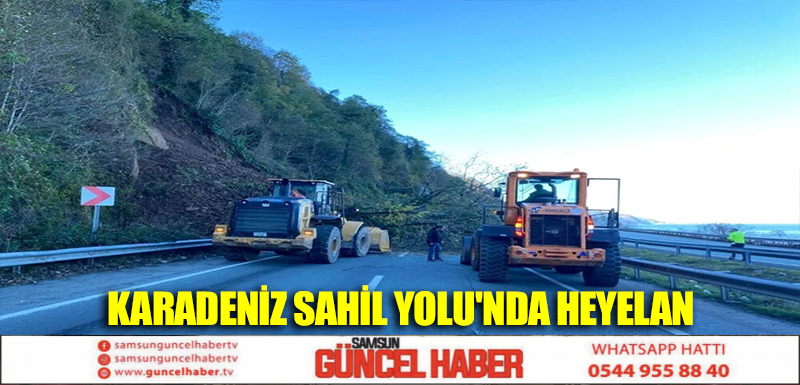 Karadeniz Sahil Yolu'nda heyelan