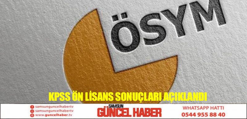 KPSS ön lisans sonuçları açıklandı