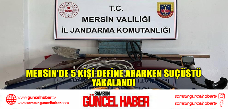 Mersin'de 5 kişi define ararken suçüstü yakalandı