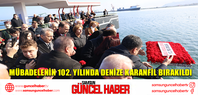 MÜBADELENİN 102. YILINDA DENİZE KARANFİL BIRAKILDI