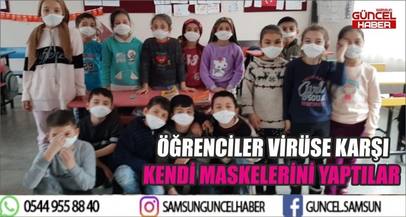 ÖĞRENCİLER VİRÜSE KARŞI KENDİ MASKELERİNİ YAPTILAR