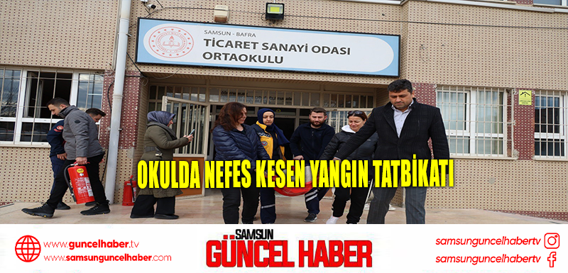 Okulda nefes kesen yangın tatbikatı