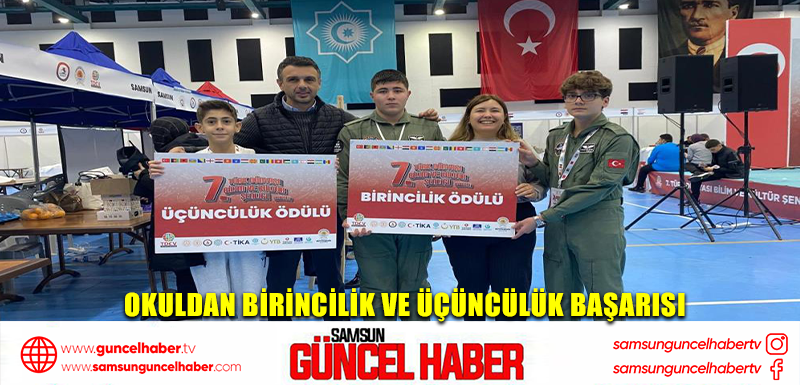 Okuldan birincilik ve üçüncülük başarısı