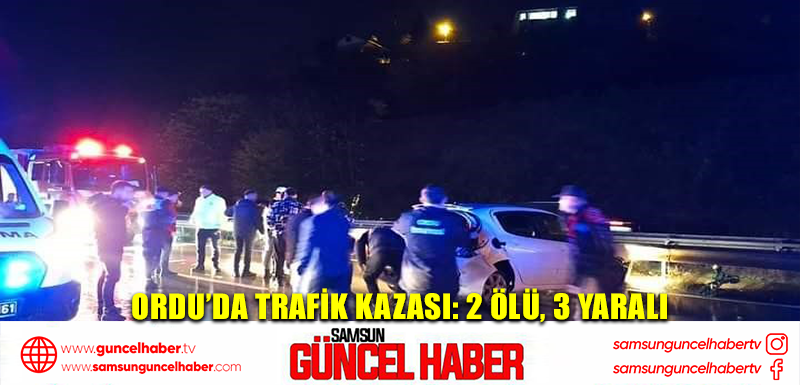 Ordu’da trafik kazası: 2 ölü, 3 yaralı