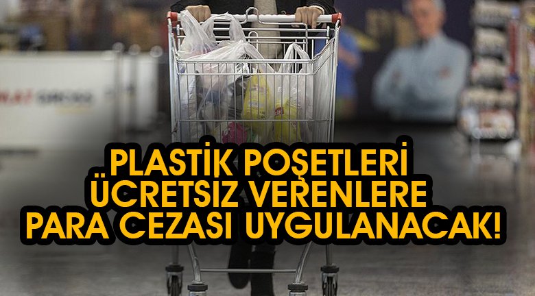 Plastik poşetleri ücretsiz verenlere para cezası uygulanacak