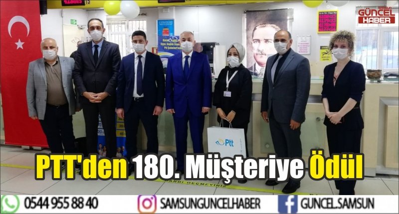 PTT'den 180. Müşteriye Ödül  