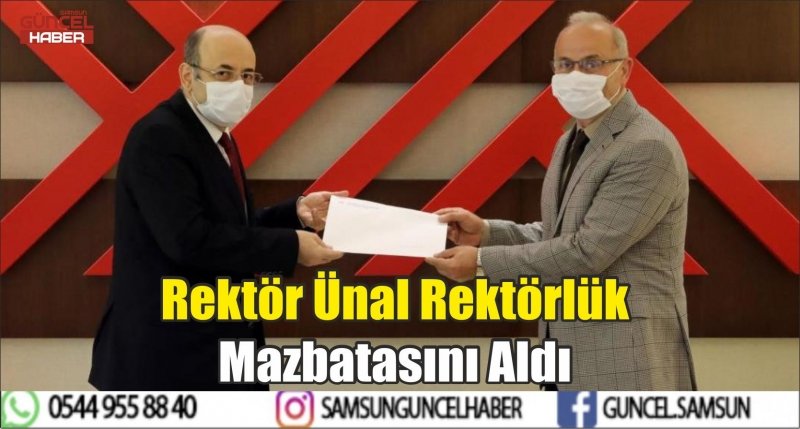 Rektör Ünal Rektörlük Mazbatasını Aldı 