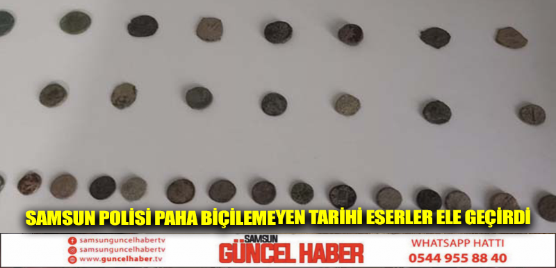 Samsun polisi paha biçilemeyen tarihi eserler ele geçirdi