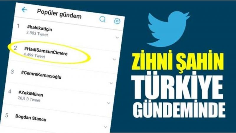 Samsun ve Zihni Şahin Yine Türkiye Gündeminde