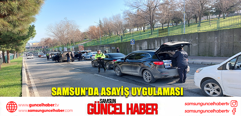 Samsun'da asayiş uygulaması