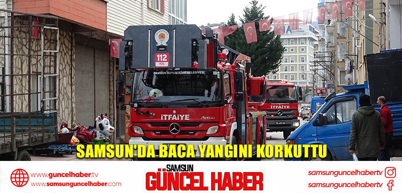 Samsun'da baca yangını korkuttu