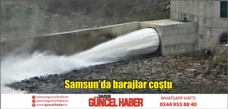 Samsun'da barajlar coştu