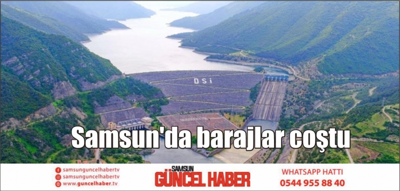 Samsun'da barajlar coştu