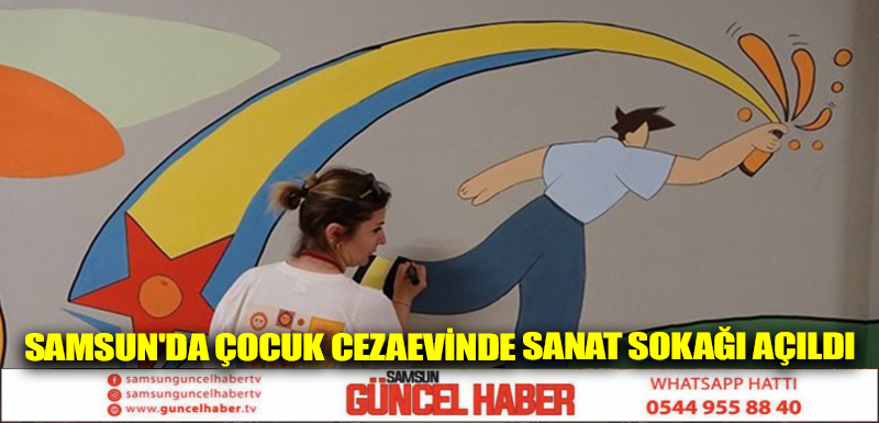 Samsun'da çocuk cezaevinde Sanat Sokağı açıldı