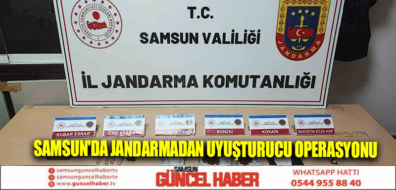 Samsun'da Jandarmadan uyuşturucu operasyonu