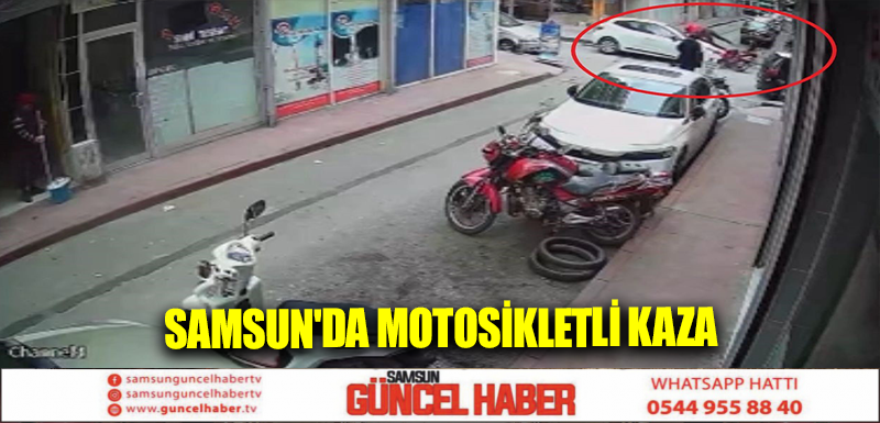 Samsun'da motosikletli kaza