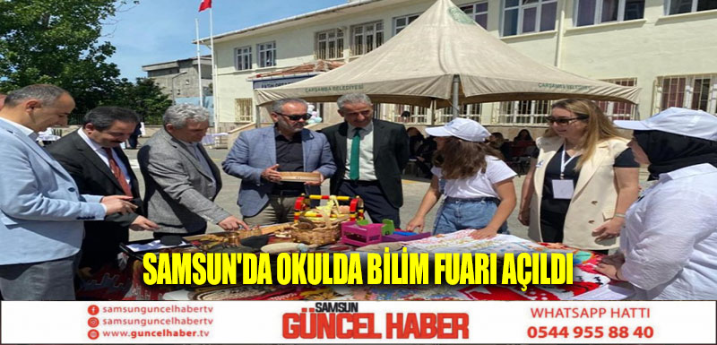 Samsun'da Okulda Bilim Fuarı Açıldı