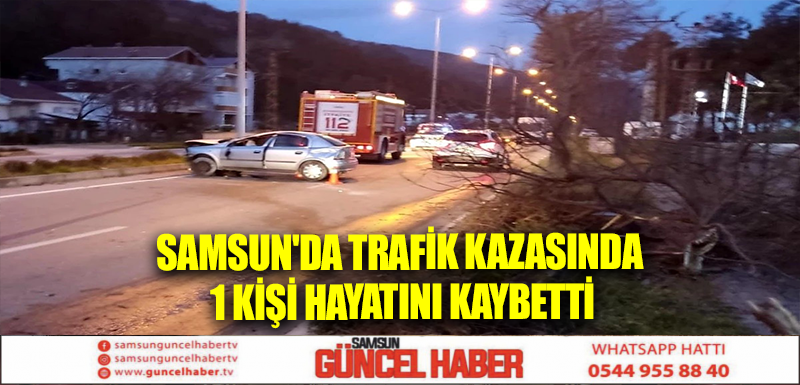 Samsun'da trafik kazasında 1 kişi hayatını kaybetti