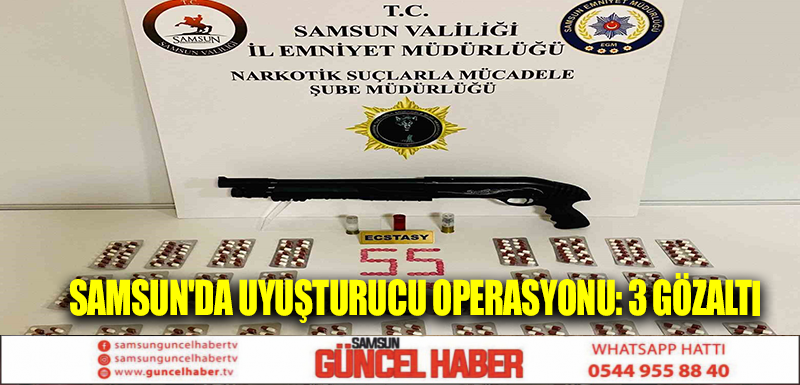 Samsun'da uyuşturucu operasyonu: 3 gözaltı