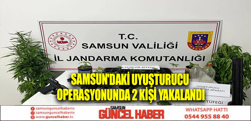 Samsun'daki uyuşturucu operasyonunda 2 kişi yakalandı