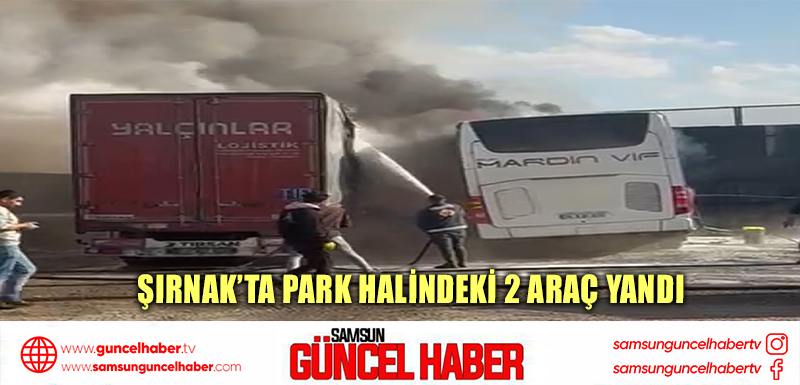 Şırnak’ta park halindeki 2 araç yandı