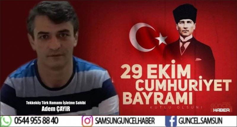 TEKKEKÖY BELEDİYESİ TÜRK HAMAMI'NDAN ZAFER BAYRAM MESAJI